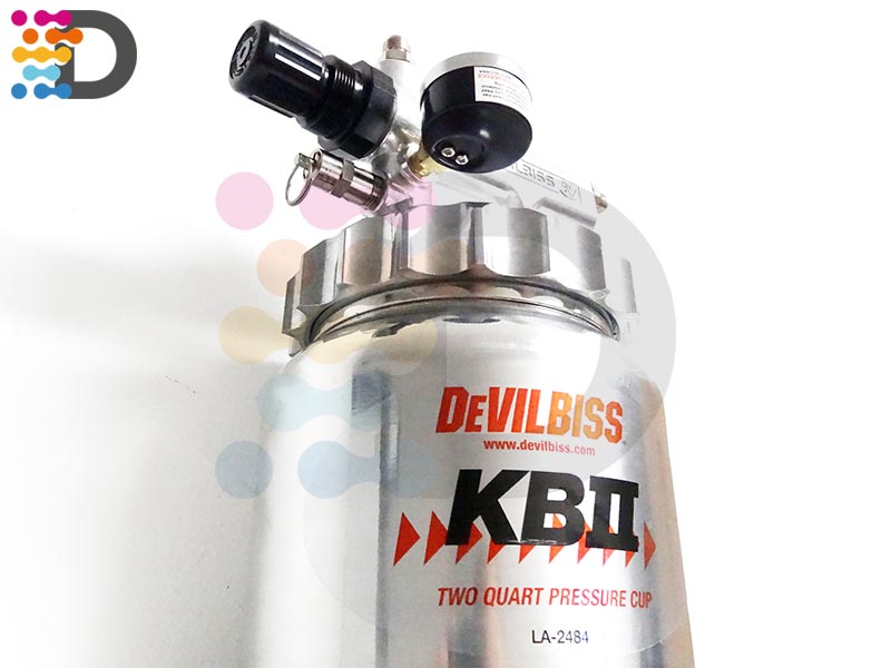 KBII zbiornik ciśnieniowy devilbiss do pistoletów lakierniczych na lakier o pojemności 2,3 litra